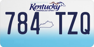 KY license plate 784TZQ