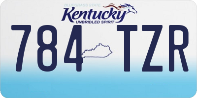KY license plate 784TZR
