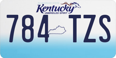 KY license plate 784TZS