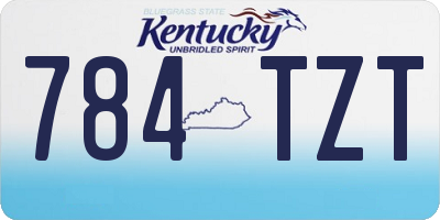 KY license plate 784TZT