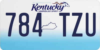 KY license plate 784TZU