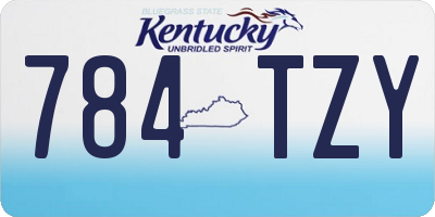 KY license plate 784TZY