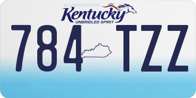 KY license plate 784TZZ