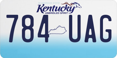 KY license plate 784UAG