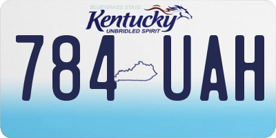 KY license plate 784UAH