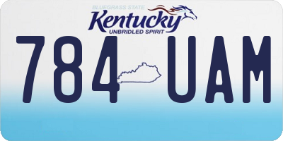 KY license plate 784UAM