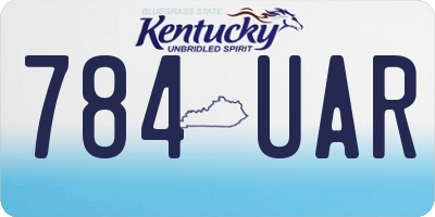 KY license plate 784UAR