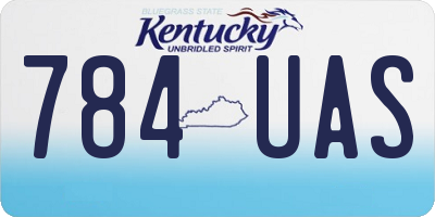 KY license plate 784UAS
