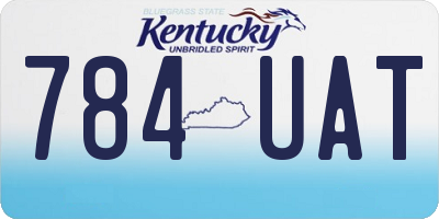 KY license plate 784UAT