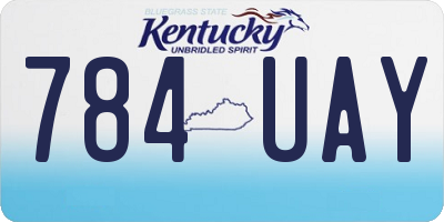 KY license plate 784UAY