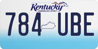 KY license plate 784UBE
