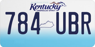 KY license plate 784UBR
