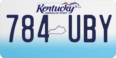 KY license plate 784UBY