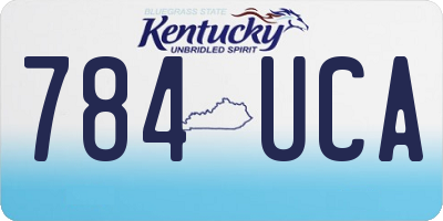 KY license plate 784UCA