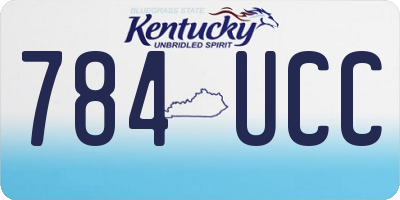 KY license plate 784UCC