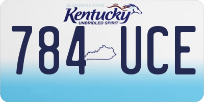 KY license plate 784UCE