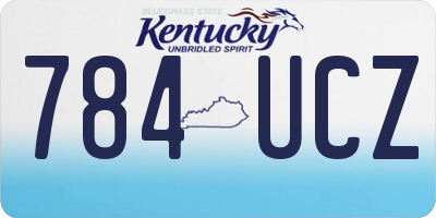 KY license plate 784UCZ