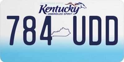 KY license plate 784UDD