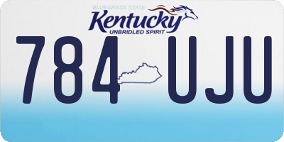 KY license plate 784UJU