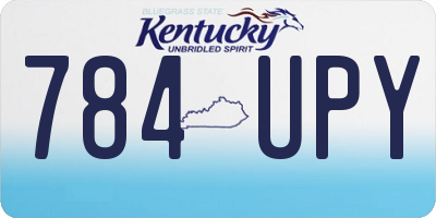 KY license plate 784UPY