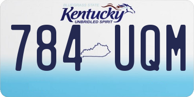 KY license plate 784UQM