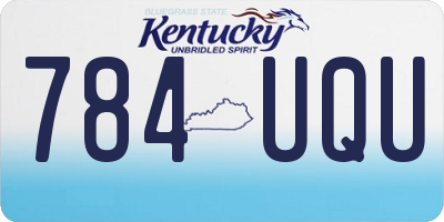 KY license plate 784UQU