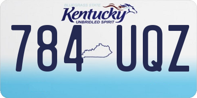 KY license plate 784UQZ