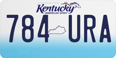 KY license plate 784URA