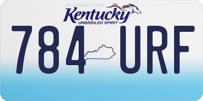 KY license plate 784URF