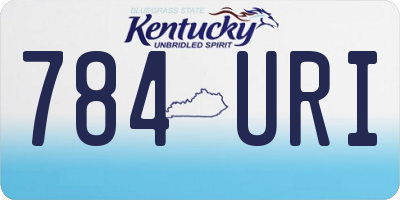 KY license plate 784URI