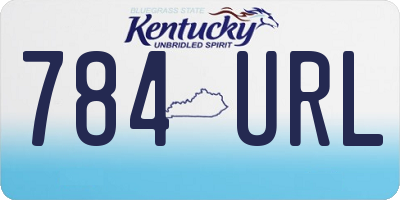 KY license plate 784URL