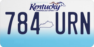 KY license plate 784URN