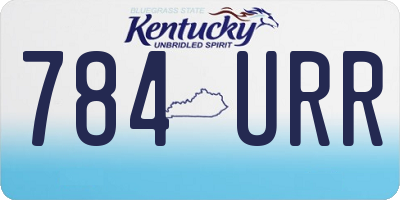 KY license plate 784URR