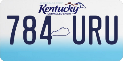 KY license plate 784URU