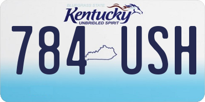KY license plate 784USH