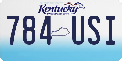 KY license plate 784USI
