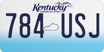 KY license plate 784USJ