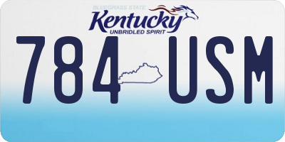 KY license plate 784USM