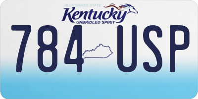 KY license plate 784USP