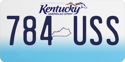 KY license plate 784USS