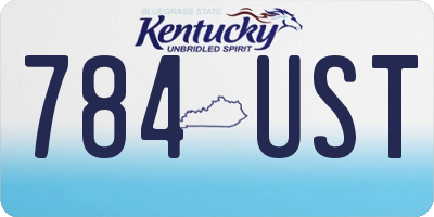 KY license plate 784UST