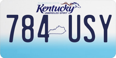 KY license plate 784USY