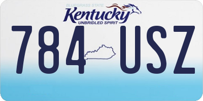 KY license plate 784USZ
