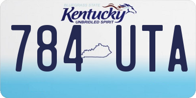KY license plate 784UTA