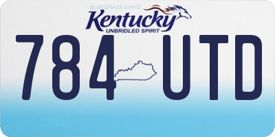 KY license plate 784UTD