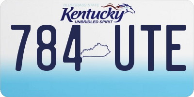 KY license plate 784UTE