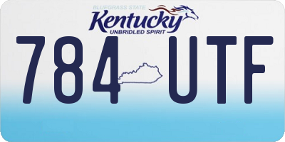 KY license plate 784UTF