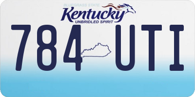 KY license plate 784UTI