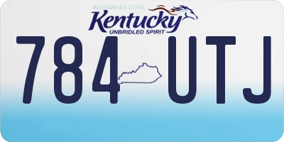 KY license plate 784UTJ