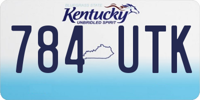 KY license plate 784UTK
